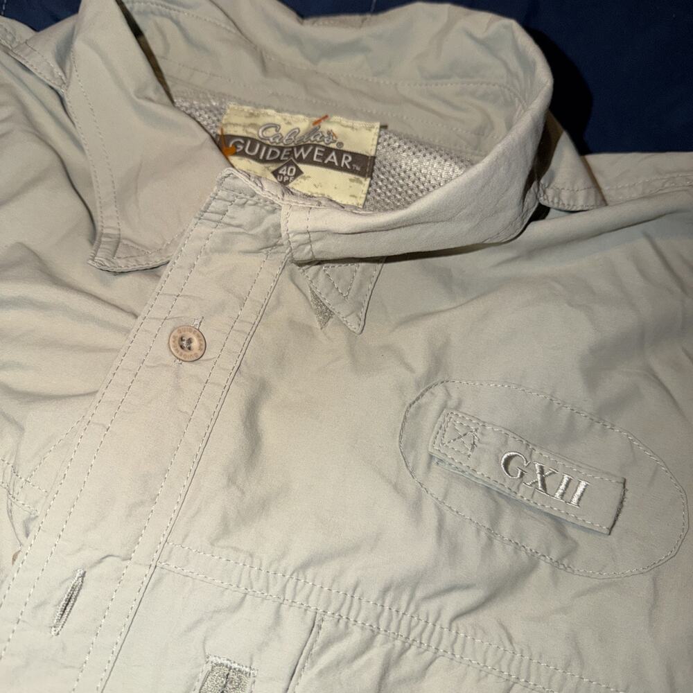 Cabela’s Guidewear Mens 3XL Tall Fishing Shirt Mesh Vented Roll Tab